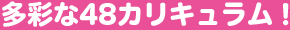 多彩な48カリキュラム!